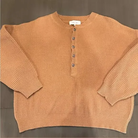 THE GREAT. Henley Button Up Sweater - Picture 5 of 6